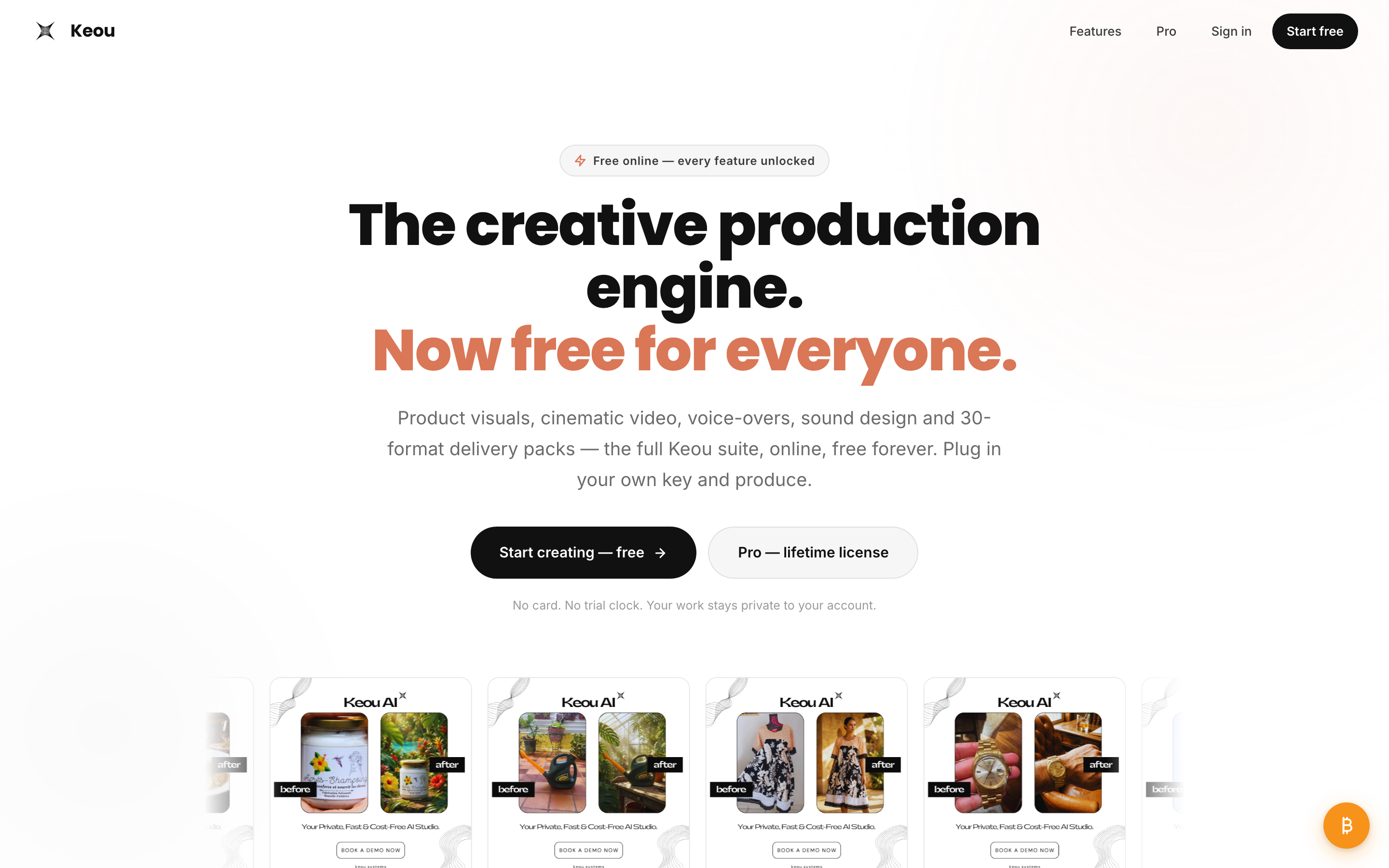 Keou Studio AI visual production platform